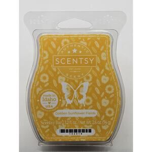 Scentsy Wax Bar Golden Sunflower Fields 3.2 oz Wax Melt Clamshell New